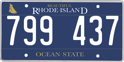 RI license plate 799437