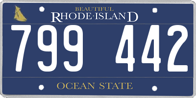 RI license plate 799442