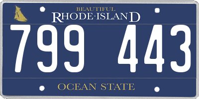 RI license plate 799443