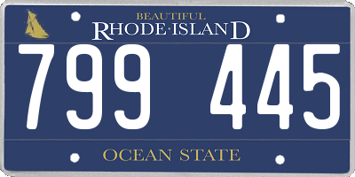RI license plate 799445