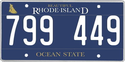 RI license plate 799449