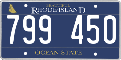 RI license plate 799450
