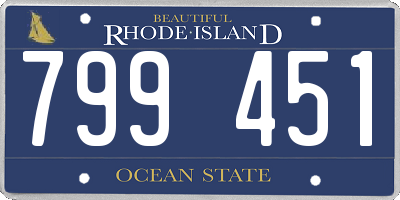 RI license plate 799451