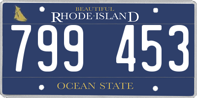 RI license plate 799453