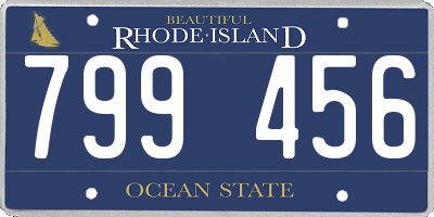 RI license plate 799456