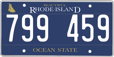 RI license plate 799459