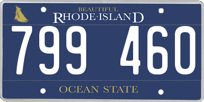 RI license plate 799460