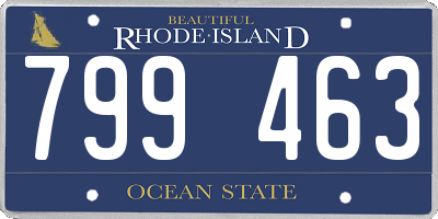 RI license plate 799463