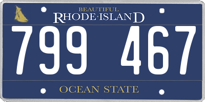RI license plate 799467