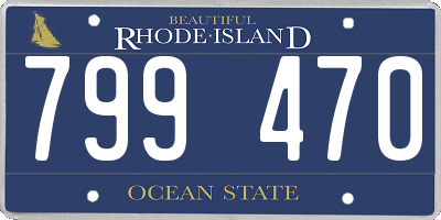 RI license plate 799470
