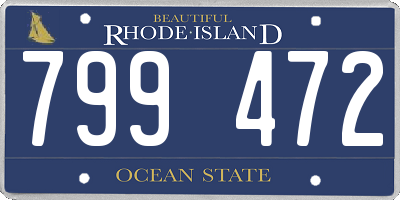 RI license plate 799472