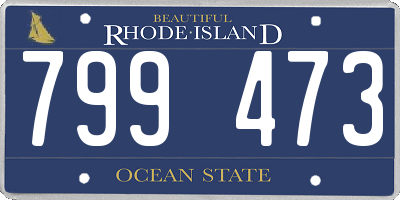 RI license plate 799473
