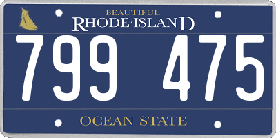 RI license plate 799475