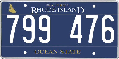 RI license plate 799476