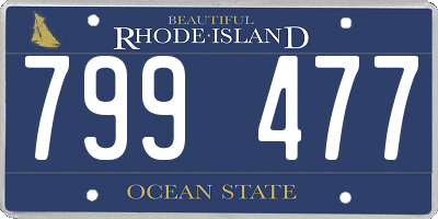 RI license plate 799477