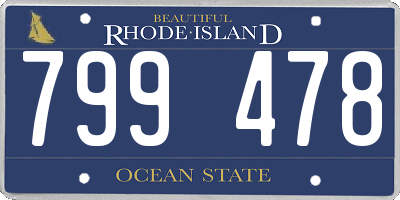 RI license plate 799478