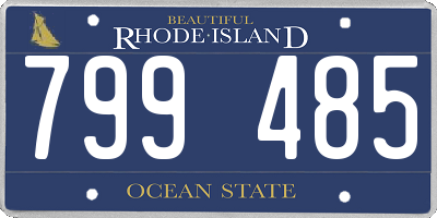 RI license plate 799485