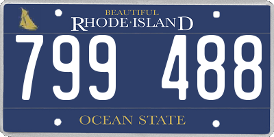RI license plate 799488