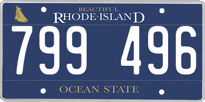 RI license plate 799496