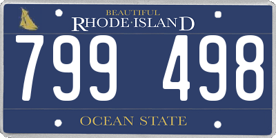 RI license plate 799498