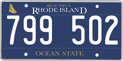 RI license plate 799502