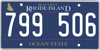 RI license plate 799506