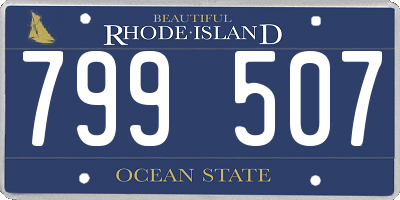 RI license plate 799507