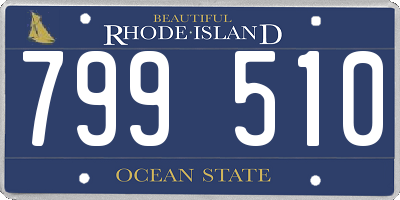 RI license plate 799510
