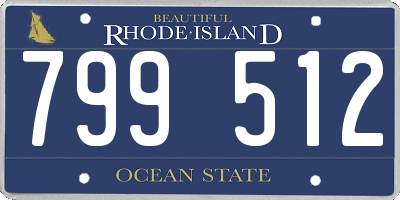 RI license plate 799512