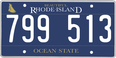 RI license plate 799513