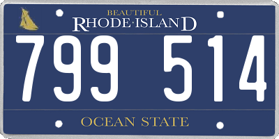 RI license plate 799514