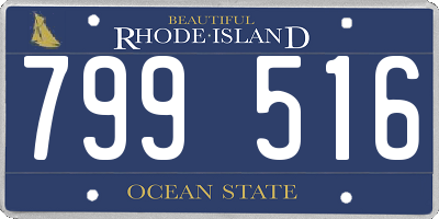RI license plate 799516