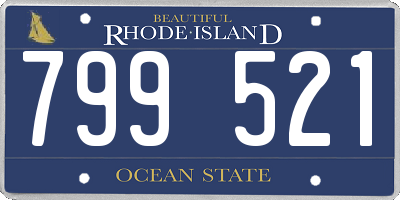 RI license plate 799521