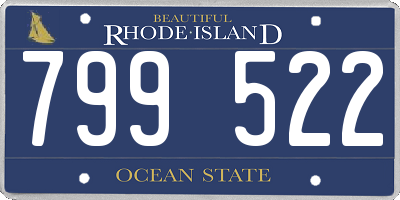 RI license plate 799522