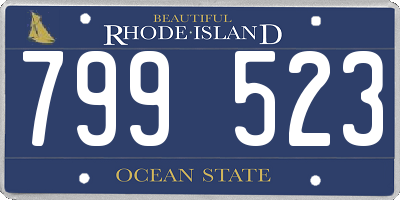 RI license plate 799523