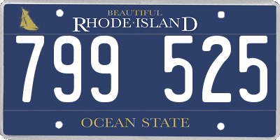 RI license plate 799525