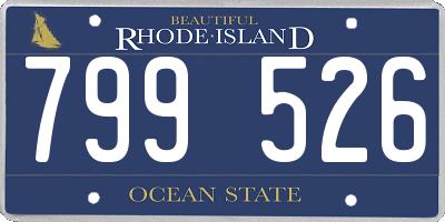 RI license plate 799526