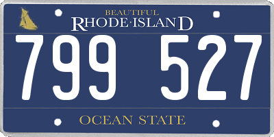 RI license plate 799527