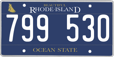 RI license plate 799530