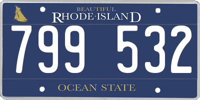 RI license plate 799532