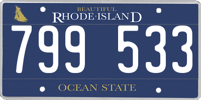RI license plate 799533