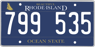 RI license plate 799535