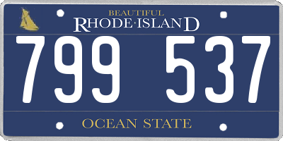 RI license plate 799537