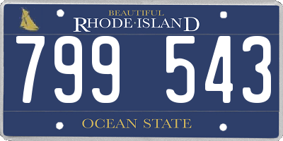 RI license plate 799543