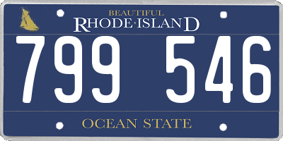 RI license plate 799546