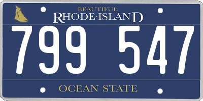 RI license plate 799547