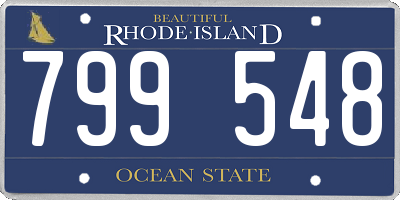 RI license plate 799548
