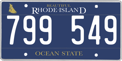 RI license plate 799549