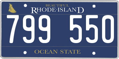 RI license plate 799550