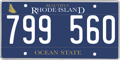 RI license plate 799560